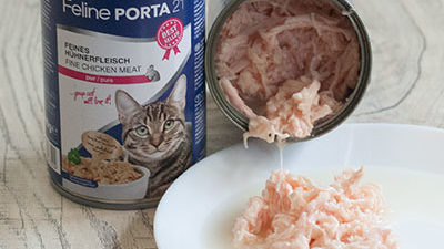 Feline Porta Nassfutter für Katzen