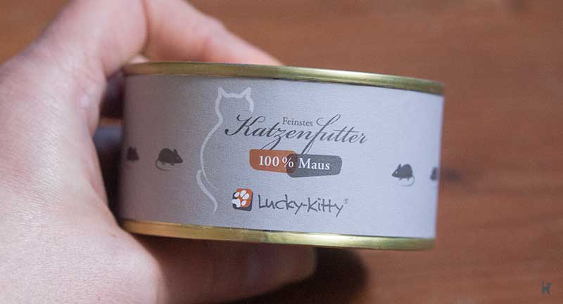 Eine Dose Lucky Kitty "100% Maus"
